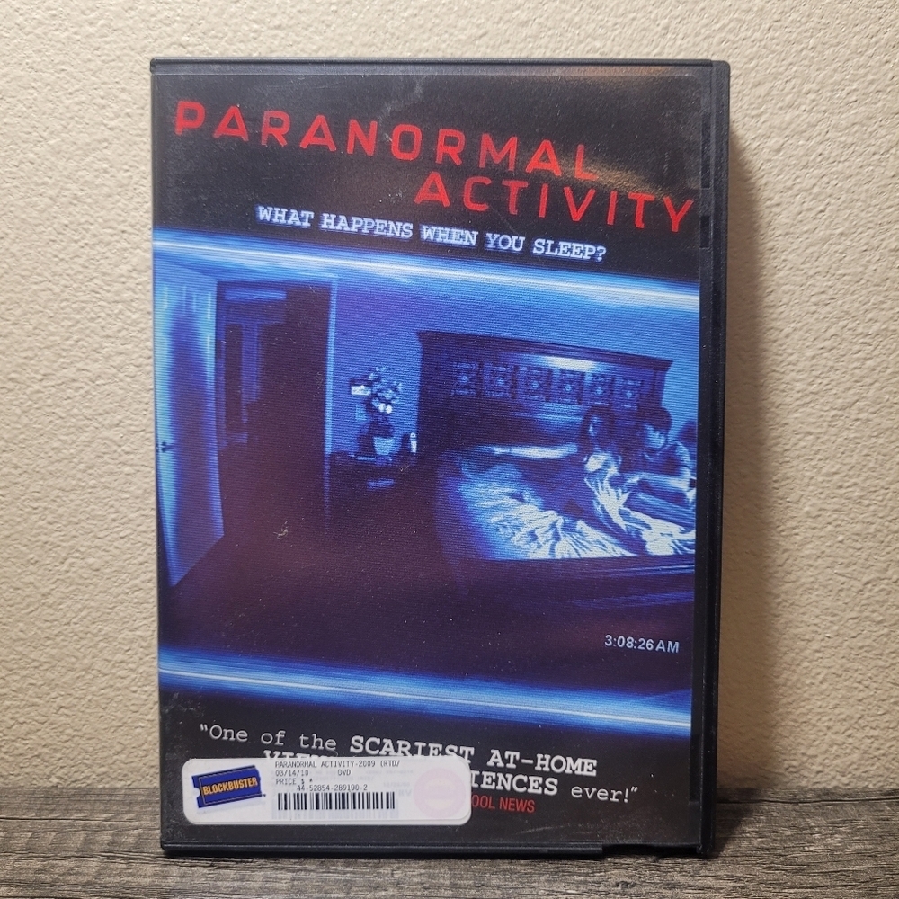 Paranormal Activity DVD Movie in Blockbuster Case